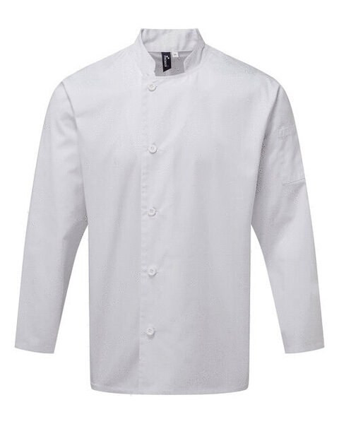 Premier Workwear PR901 - Professional Long Sleeve Chef Jacket with Resin Buttons