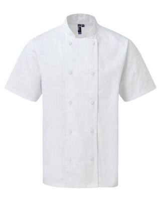 Premier Workwear PR902 - Professional Coolchecker Chef Jacket with Short Sleeves