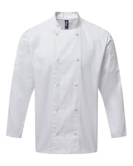 Premier Workwear PR903 - Professional Chef's Long Sleeve Jacket with Mesh Back