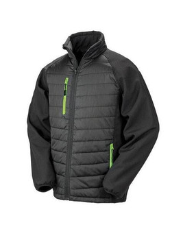 Result R237X - Eco-Friendly Black Compass Recycled Softshell Jacket