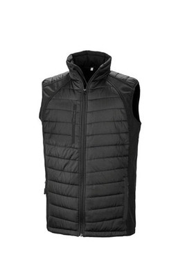 Result R238X - Eco-Friendly Black Softshell Gilet with Recycled Padding