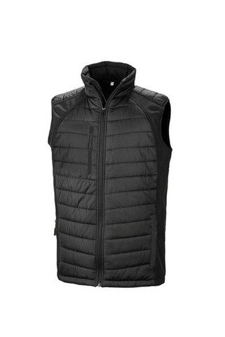 Result R238X - Eco-Friendly Black Softshell Gilet with Recycled Padding