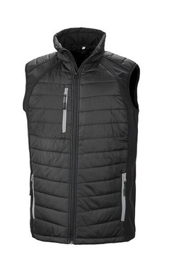 Result R238X - Eco-Friendly Black Softshell Gilet with Recycled Padding