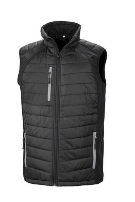 Result R238X - Eco-Friendly Black Softshell Gilet with Recycled Padding