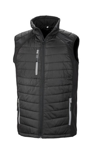 Result R238X - Eco-Friendly Black Softshell Gilet with Recycled Padding