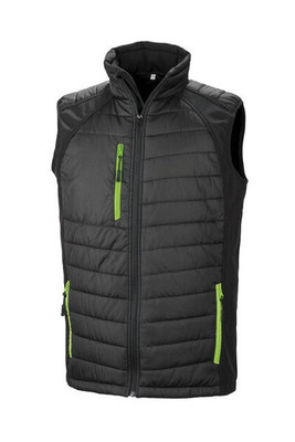 Result R238X - Eco-Friendly Black Softshell Gilet with Recycled Padding