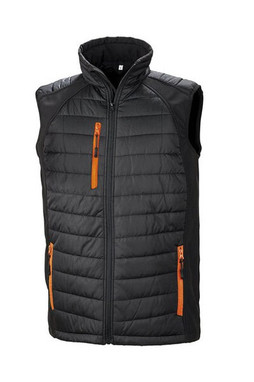 Result R238X - Eco-Friendly Black Softshell Gilet with Recycled Padding