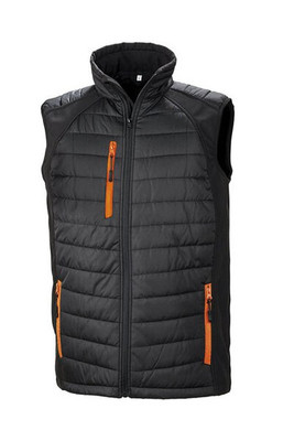 Result R238X - Eco-Friendly Black Softshell Gilet with Recycled Padding
