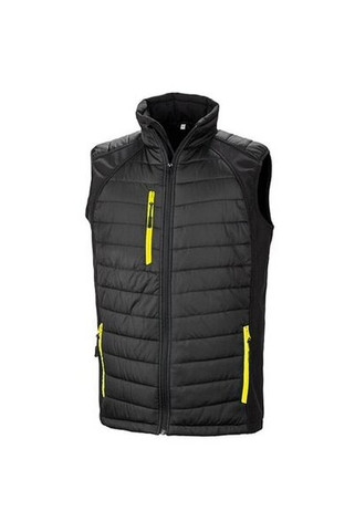 Result R238X - Eco-Friendly Black Softshell Gilet with Recycled Padding