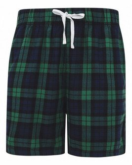 Skinni Fit SF082 - Men's Comfortable Tartan Cotton Lounge Shorts