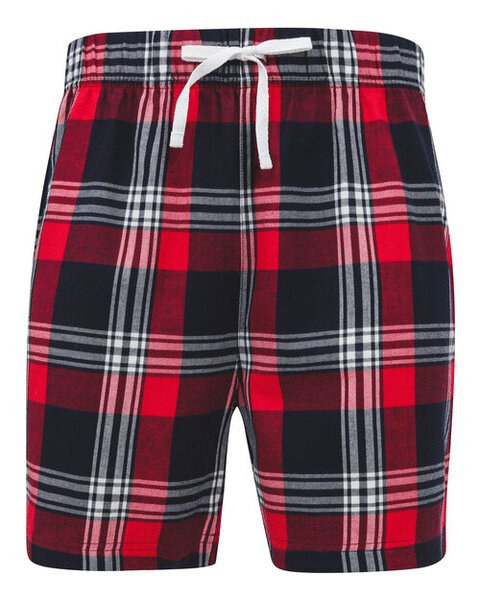 Skinni Fit SF082 - Men's Comfortable Tartan Cotton Lounge Shorts