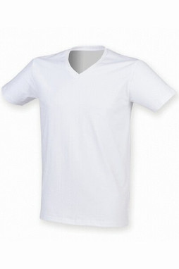 Skinni Fit SF122 - Mens Premium Soft Stretch V-Neck Longline Tee