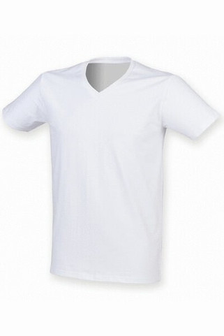 Skinni Fit SF122 - Mens Premium Soft Stretch V-Neck Longline Tee
