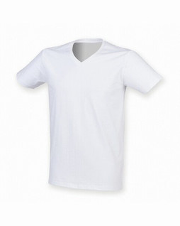 Skinni Fit SF122 - Mens Premium Soft Stretch V-Neck Longline Tee
