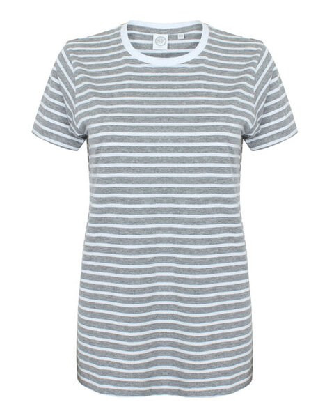Skinni Fit SF202 - Premium Unisex Striped Cotton Jersey T-Shirt