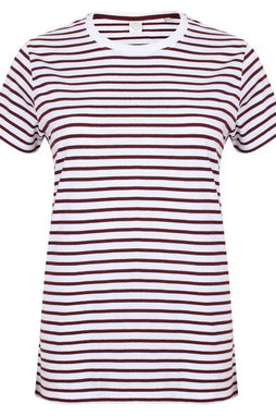 Skinni Fit SF202 - Premium Unisex Striped Cotton Jersey T-Shirt
