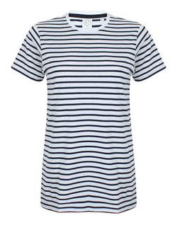 Skinni Fit SF202 - Premium Unisex Striped Cotton Jersey T-Shirt