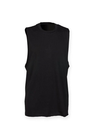 Skinni Fit SF232 - Mens High Neck Raw Edge Armhole Vest
