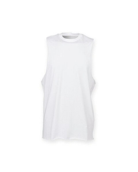 Skinni Fit SF232 - Men's High Neck Raw Edge Armhole Vest