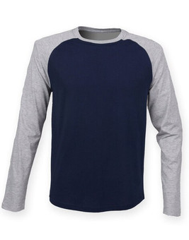 Skinni Fit SF271 - Men's Premium Long Sleeve Raglan Baseball Tee