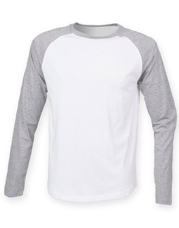 Skinni Fit SF271 - Mens Premium Long Sleeve Raglan Baseball Tee