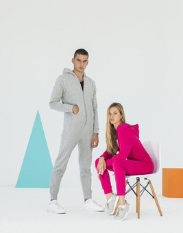 Skinni Fit SF470 - Unisex Slim Fit Hooded All-In-One Jumpsuit