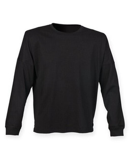 Skinni Fit SF514 - Oversized Unisex Cotton Slogan Top with Ribbed Neck
