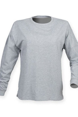Skinni Fit SF514 - Oversized Unisex Cotton Slogan Top with Ribbed Neck