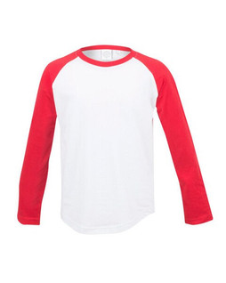 Skinni Fit SM271 - Unisex Kids Long Sleeve Raglan Baseball Tee