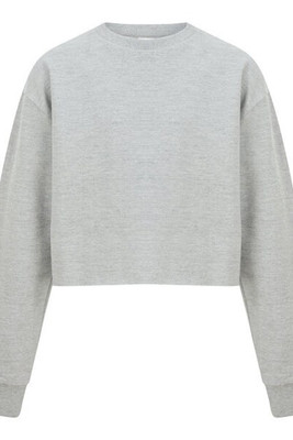 Skinni Fit SM515 - Kids Oversized Cropped Fleece Sweatshirt