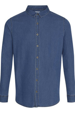 SO DENIM SD040 - Modern Fit Cotton Denim Shirt with Satin Weave