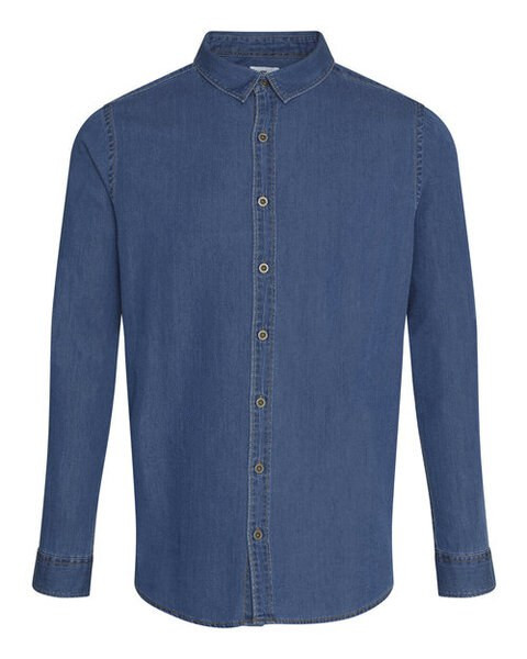 SO DENIM SD040 - Modern Fit Cotton Denim Shirt with Satin Weave