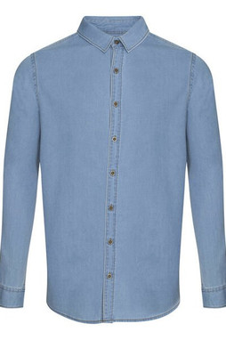SO DENIM SD040 - Modern Fit Cotton Denim Shirt with Satin Weave