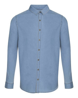SO DENIM SD040 - Modern Fit Cotton Denim Shirt with Satin Weave