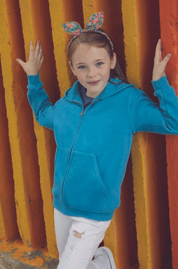 Fruit of the Loom 62-045-0 - Comfortable Kids Hooded Sweat Jacket with Pockets