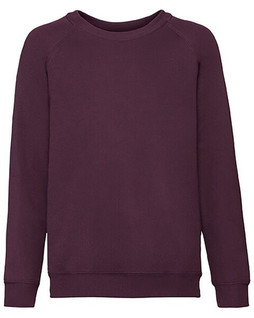 Fruit of the Loom 62-039-0 - Premium Kids Raglan Sweatshirt with Cotton Lycra Rib