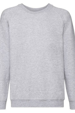 Fruit of the Loom 62-039-0 - Premium Kids Raglan Sweatshirt with Cotton Lycra Rib