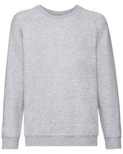 Fruit of the Loom 62-039-0 - Premium Kids Raglan Sweatshirt with Cotton Lycra Rib