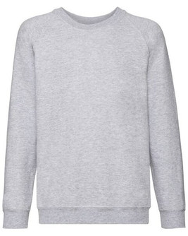 Fruit of the Loom 62-039-0 - Premium Kids Raglan Sweatshirt with Cotton Lycra Rib