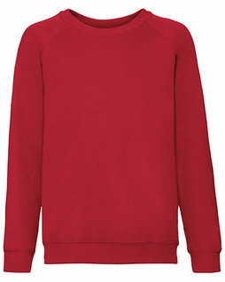 Fruit of the Loom 62-039-0 - Premium Kids Raglan Sweatshirt with Cotton Lycra Rib