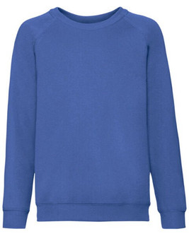 Fruit of the Loom 62-039-0 - Premium Kids Raglan Sweatshirt with Cotton Lycra Rib