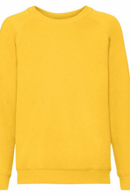 Fruit of the Loom 62-039-0 - Premium Kids Raglan Sweatshirt with Cotton Lycra Rib