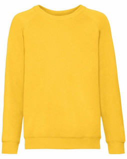 Fruit of the Loom 62-039-0 - Premium Kids Raglan Sweatshirt with Cotton Lycra Rib