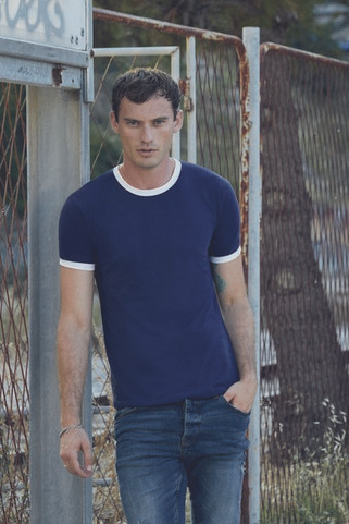 Fruit of the Loom 61-168-0 - Tricou clasic din bumbac cu contrast Ringer