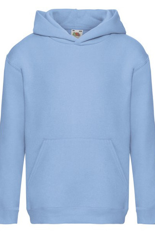 Fruit of the Loom 62-037-0 - Premium Kids Hooded Sweatshirt with Ribbed Cuffs