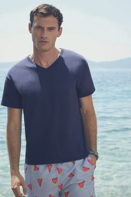 Fruit of the Loom 61-426-0 - Premium Cotton V-Neck T-Shirt for Enhanced Printability