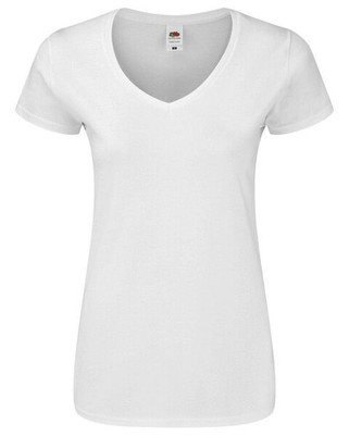 Fruit of the Loom 61-444-0 - Womens Soft Cotton V-Neck Tee with Feminine Fit