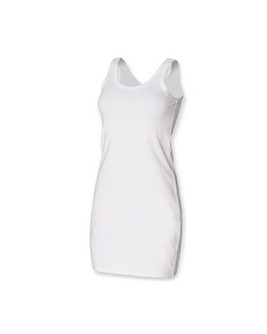 Skinni Fit SK104 - Women's Cotton Stretch Long Vest Dress