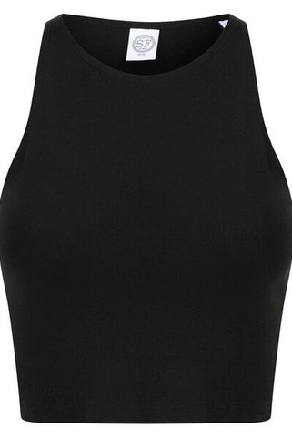 Skinni Fit SK106 - Womens Cotton Blend Racerback Cropped Top