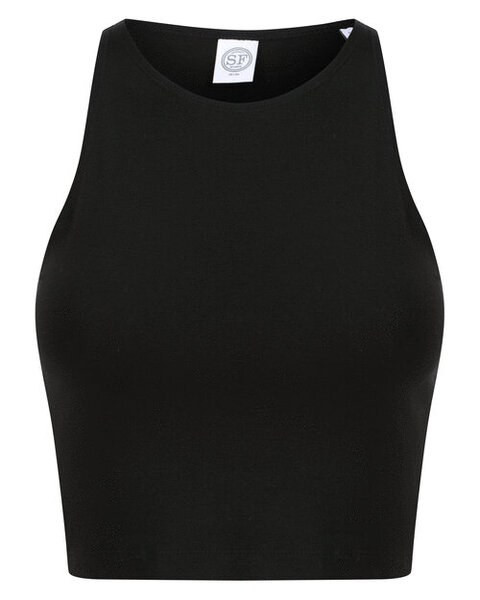 Skinni Fit SK106 - Women's Cotton Blend Racerback Cropped Top